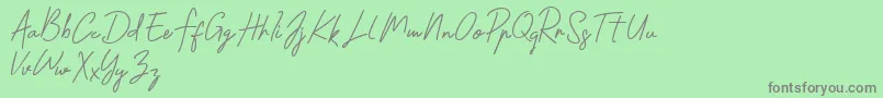 Shantty Font – Gray Fonts on Green Background