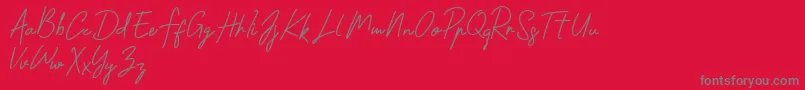 Shantty Font – Gray Fonts on Red Background
