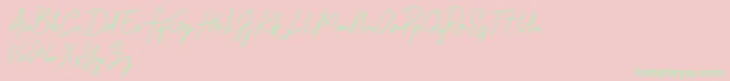 Shantty Font – Green Fonts on Pink Background