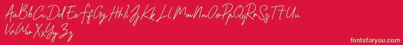 Shantty Font – Green Fonts on Red Background