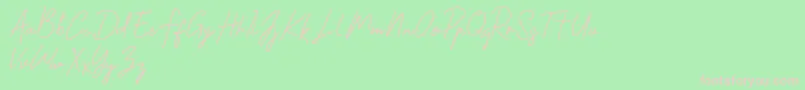 Shantty Font – Pink Fonts on Green Background