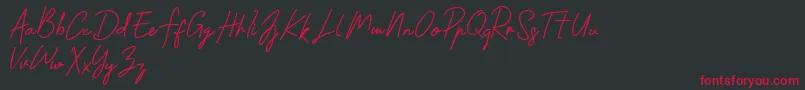 Shantty Font – Red Fonts on Black Background