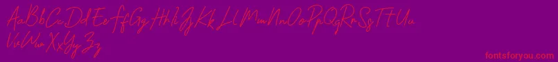 Shantty Font – Red Fonts on Purple Background