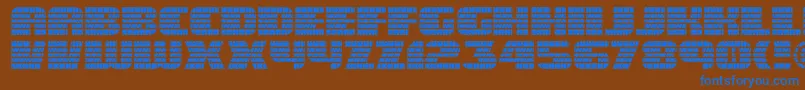 Eaglegtii Font – Blue Fonts on Brown Background