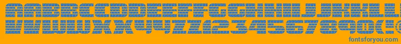 Eaglegtii Font – Blue Fonts on Orange Background
