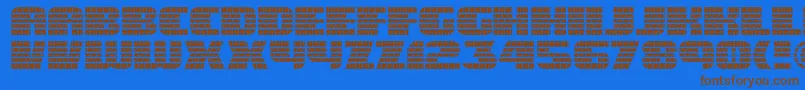 Eaglegtii Font – Brown Fonts on Blue Background