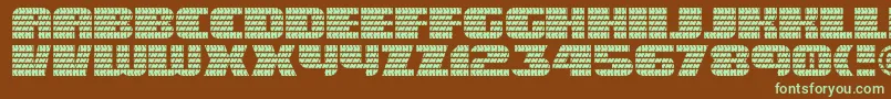 Eaglegtii-fontti – vihreät fontit ruskealla taustalla