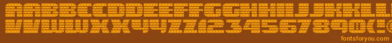 Eaglegtii Font – Orange Fonts on Brown Background