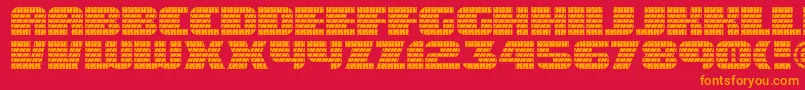 フォントEaglegtii – 赤い背景にオレンジの文字