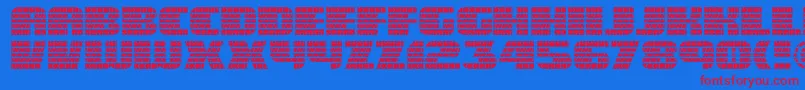 Eaglegtii Font – Red Fonts on Blue Background