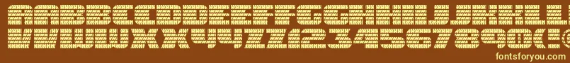 Eaglegtii-fontti – keltaiset fontit ruskealla taustalla