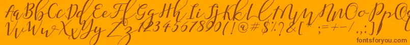 More about Shany Font Shany Font – Brown Fonts on Orange Background