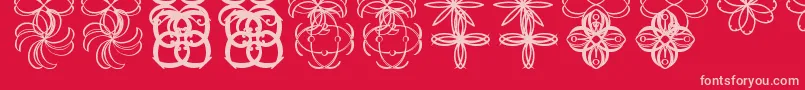 Shapes St Font – Pink Fonts on Red Background