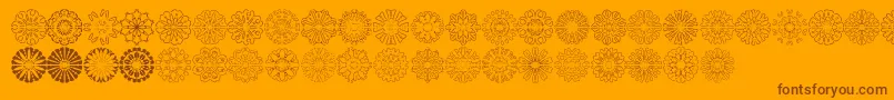 Fonte shapes – fontes marrons em um fundo laranja
