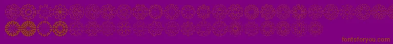 Police shapes – polices brunes sur fond violet