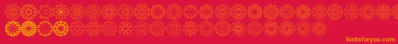 shapes Font – Orange Fonts on Red Background