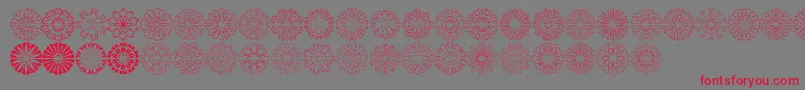 shapes Font – Red Fonts on Gray Background
