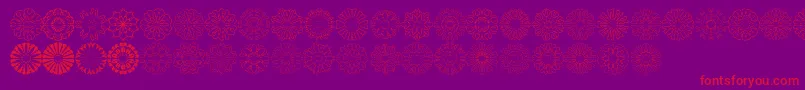 shapes Font – Red Fonts on Purple Background