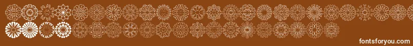 Fonte shapes – fontes brancas em um fundo marrom