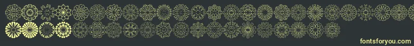 shapes-Schriftart – Gelbe Schriften auf schwarzem Hintergrund