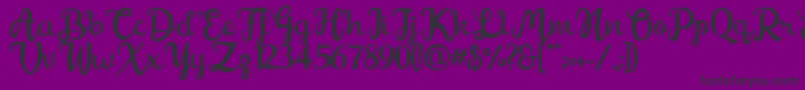 Shaquilla FreeVersion Font – Black Fonts on Purple Background