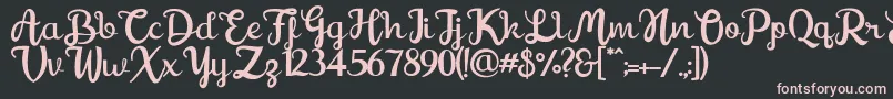 Shaquilla FreeVersion Font – Pink Fonts on Black Background