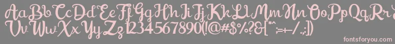 Shaquilla FreeVersion Font – Pink Fonts on Gray Background