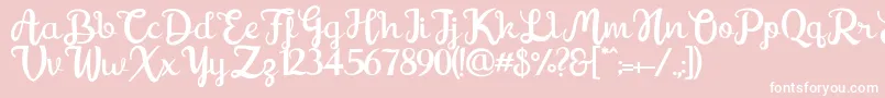 Shaquilla FreeVersion Font – White Fonts on Pink Background