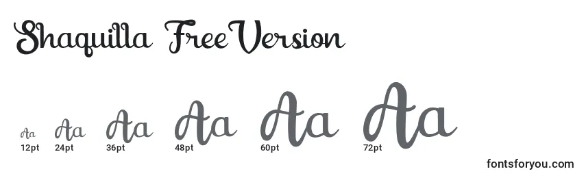 Shaquilla FreeVersion Font Sizes