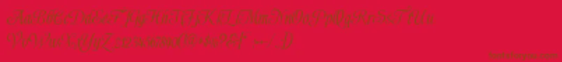 Police Shardee – polices brunes sur fond rouge
