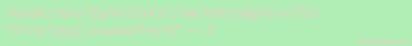 Shardee Font – Pink Fonts on Green Background