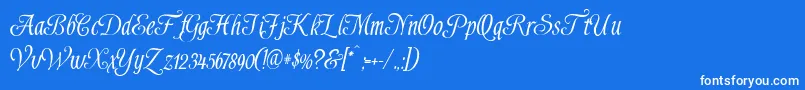 フォントShardee – 青い背景に白い文字