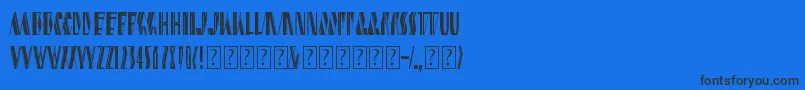 shardikka 2-Schriftart – Schwarze Schriften auf blauem Hintergrund