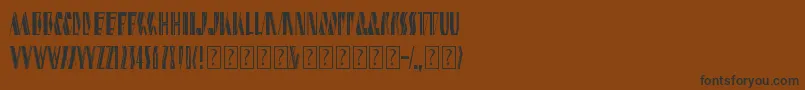 shardikka 2-Schriftart – Schwarze Schriften auf braunem Hintergrund