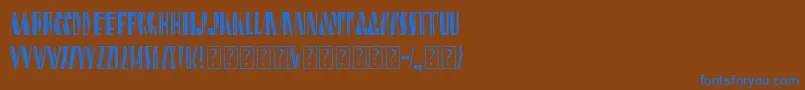 shardikka 2 Font – Blue Fonts on Brown Background