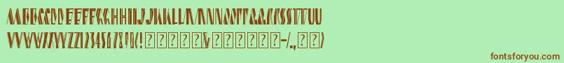 shardikka 2-Schriftart – Braune Schriften auf grünem Hintergrund