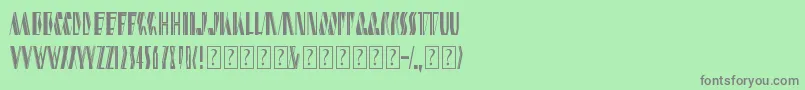 フォントshardikka 2 – 緑の背景に灰色の文字