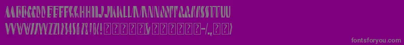 shardikka 2-Schriftart – Graue Schriften auf violettem Hintergrund