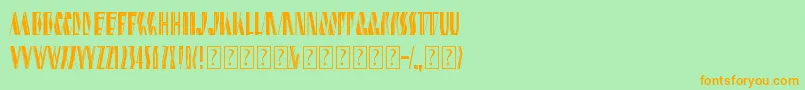 shardikka 2 Font – Orange Fonts on Green Background