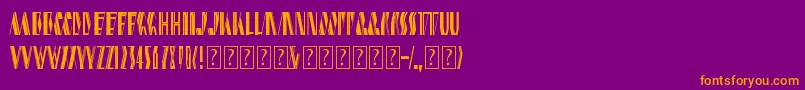 shardikka 2-Schriftart – Orangefarbene Schriften auf violettem Hintergrund