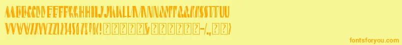 shardikka 2 Font – Orange Fonts on Yellow Background