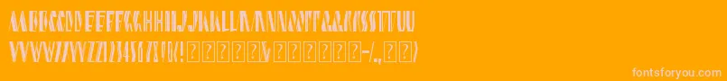 shardikka 2-Schriftart – Rosa Schriften auf orangefarbenem Hintergrund