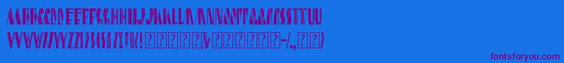 shardikka 2-Schriftart – Violette Schriften auf blauem Hintergrund