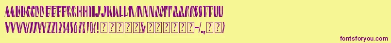 shardikka 2 Font – Purple Fonts on Yellow Background