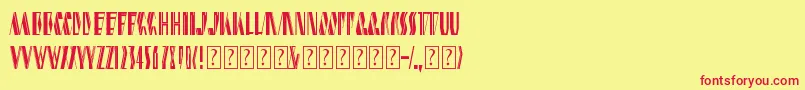 shardikka 2 Font – Red Fonts on Yellow Background