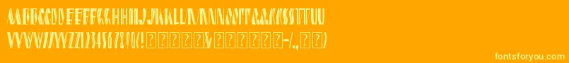 shardikka 2-Schriftart – Gelbe Schriften auf orangefarbenem Hintergrund