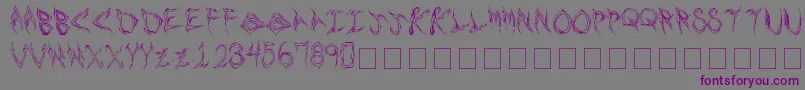 フォントshards – 紫色のフォント、灰色の背景