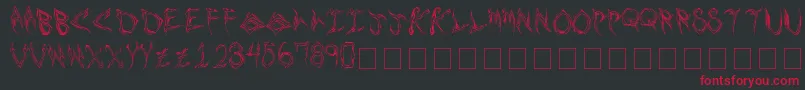 shards Font – Red Fonts on Black Background