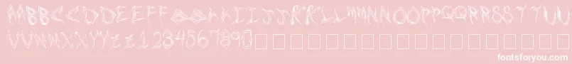 フォントshards – ピンクの背景に白い文字