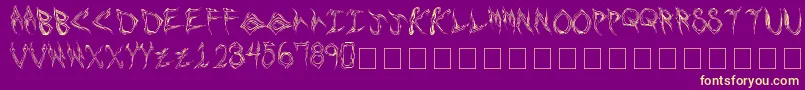 Шрифт shards – жёлтые шрифты на фиолетовом фоне